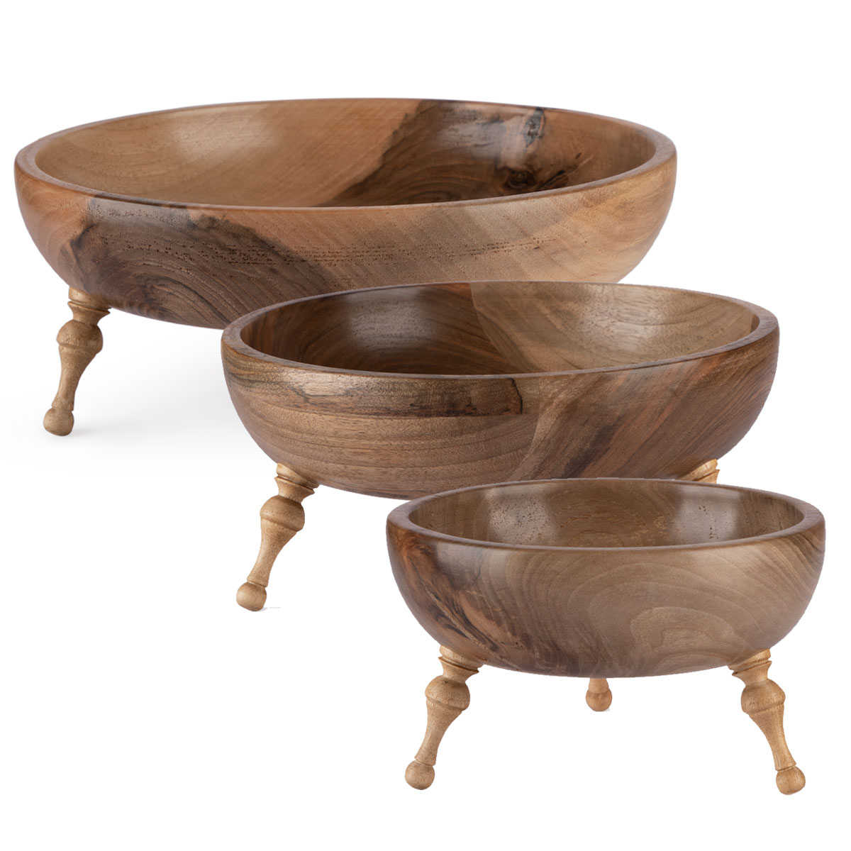 ست-سه-عددی-کاسه-پذیرایی-پایه-فشنگی-چوب-گردو