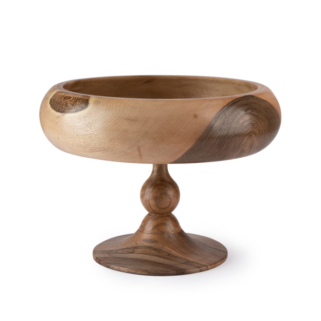 ظرف پذیرایی خمره ای پایه دار چوب گردو