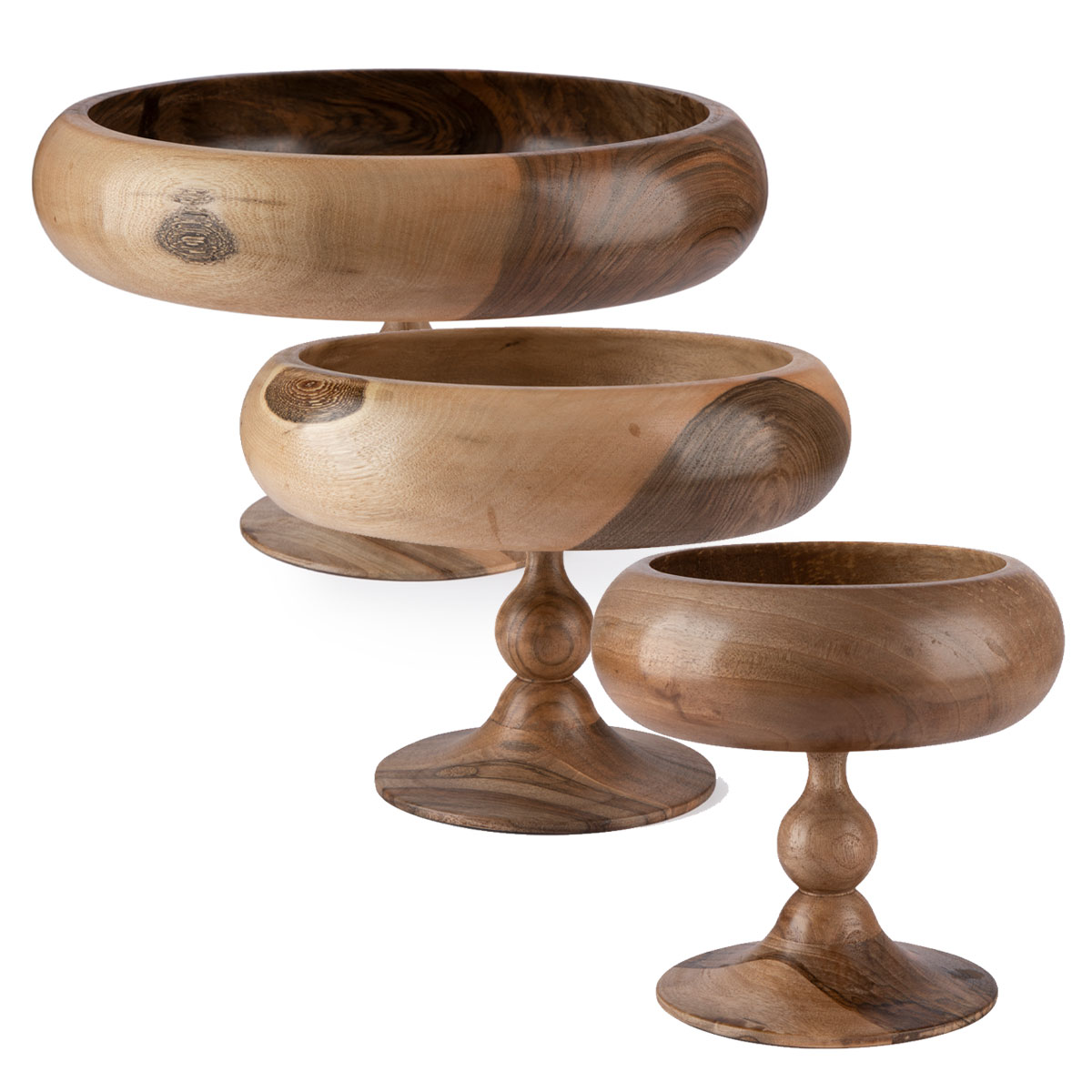 ظرف-پذیرایی-خمره-ای-گردو-g ظرف پذیرایی خمره ای پایه دار چوب گردو