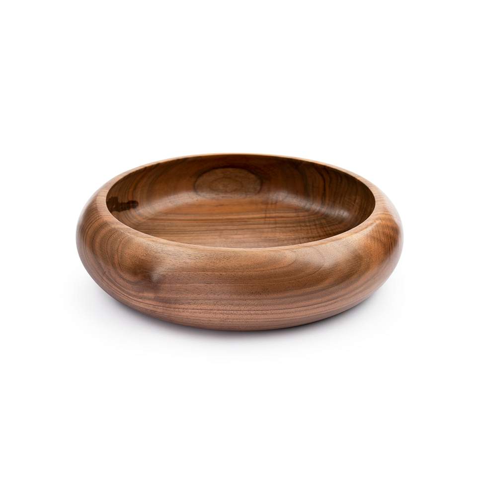 ظرف پذیرایی چوب گردو مدل خمره‌ای سایز متوسط