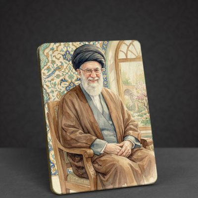 تابلو چوبی طرح رهبر شهید