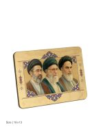 تابلو چوبی طرح سه رهبر ایران مدل BL7001 - Image 2