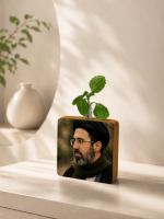 گلدان چوبی دکوراتیو مدل P-119R7023 طرح سید مجتبی خامنه‌ای - Image 2