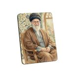 تابلو چوبی مدل BS7016 طرح رهبر شهید - تصویر 2